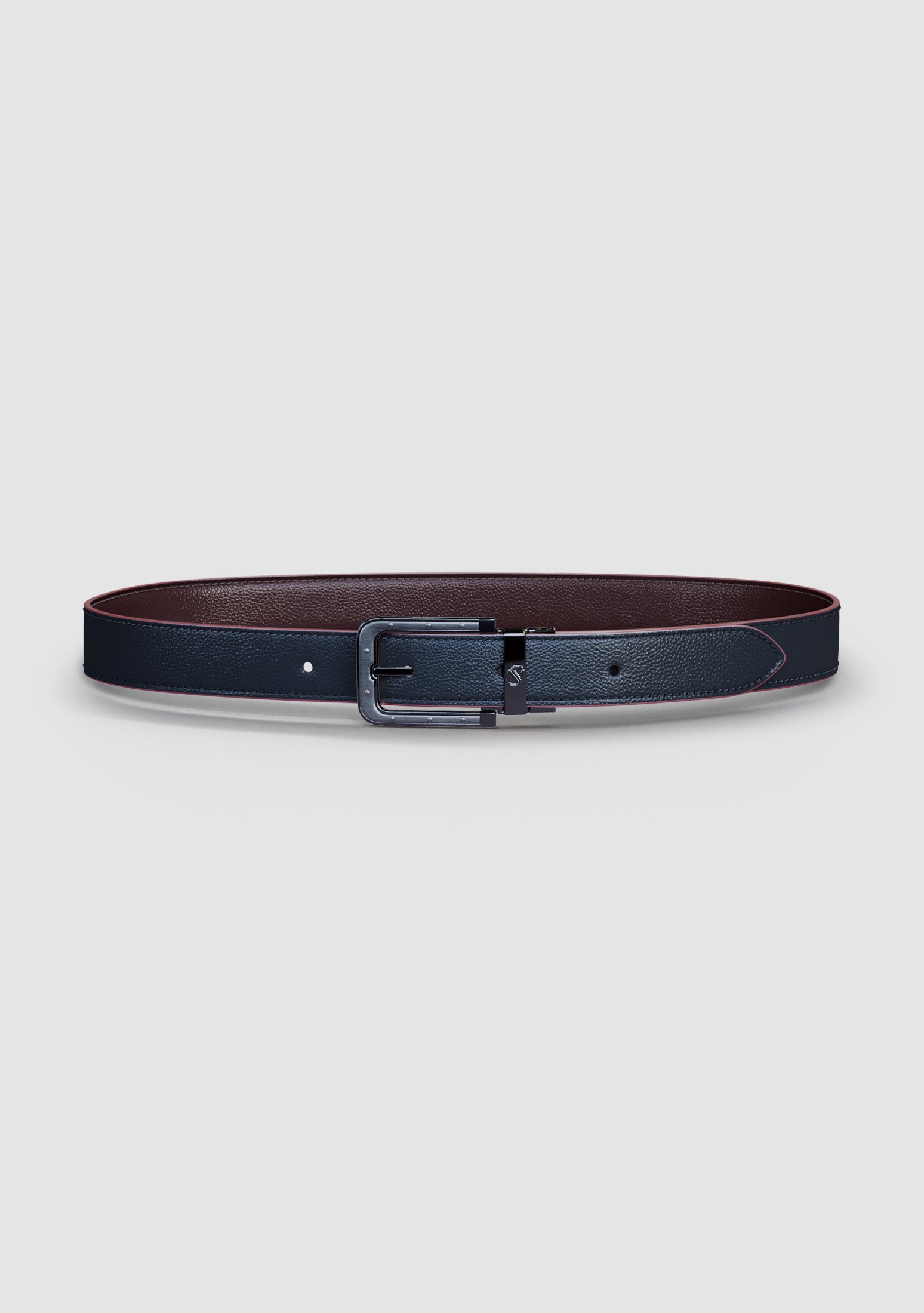 SN25 Odysseus Black Graphite Calf Leather Belt