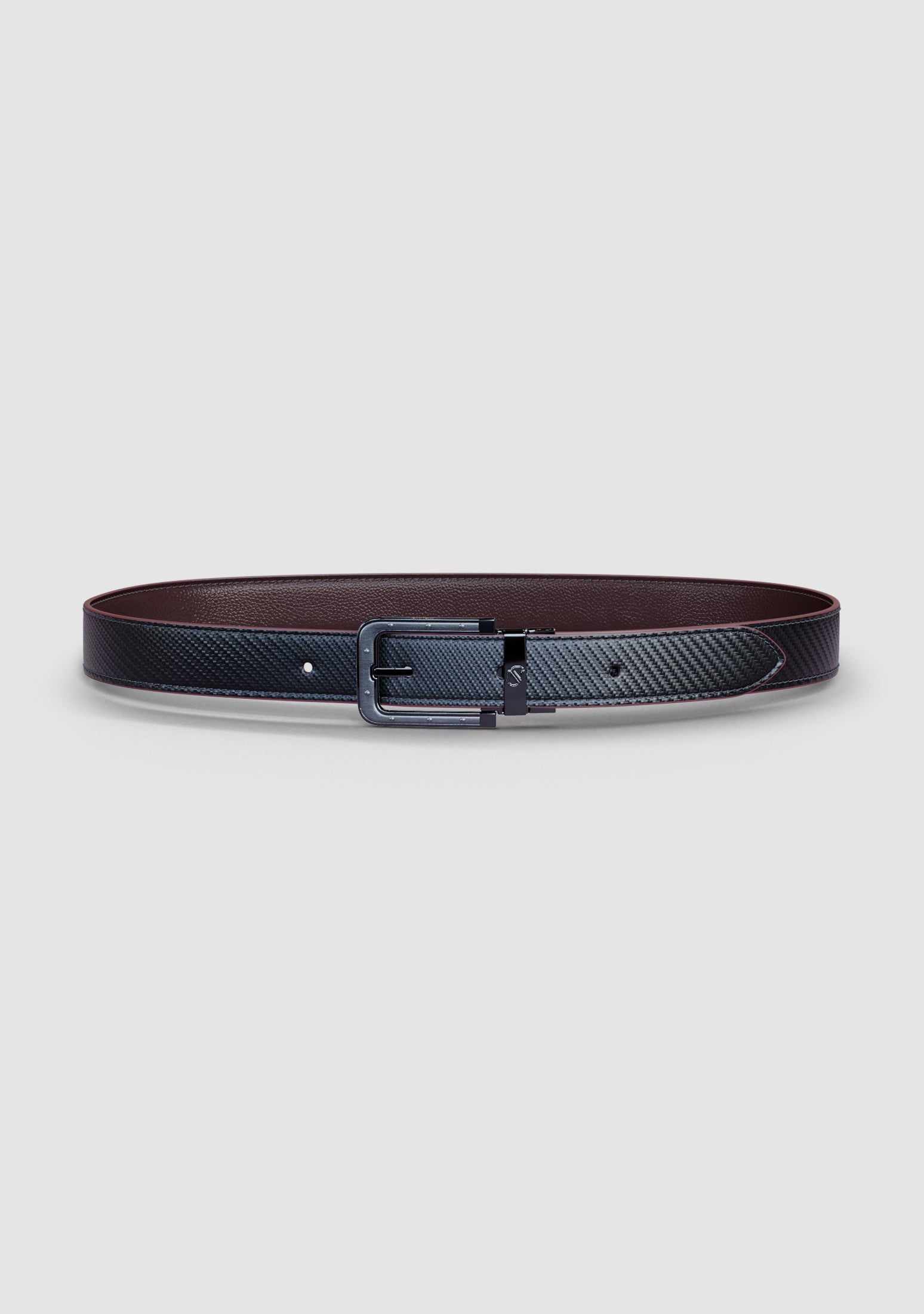 SN25 Odysseus Black Graphite Calf Leather Belt