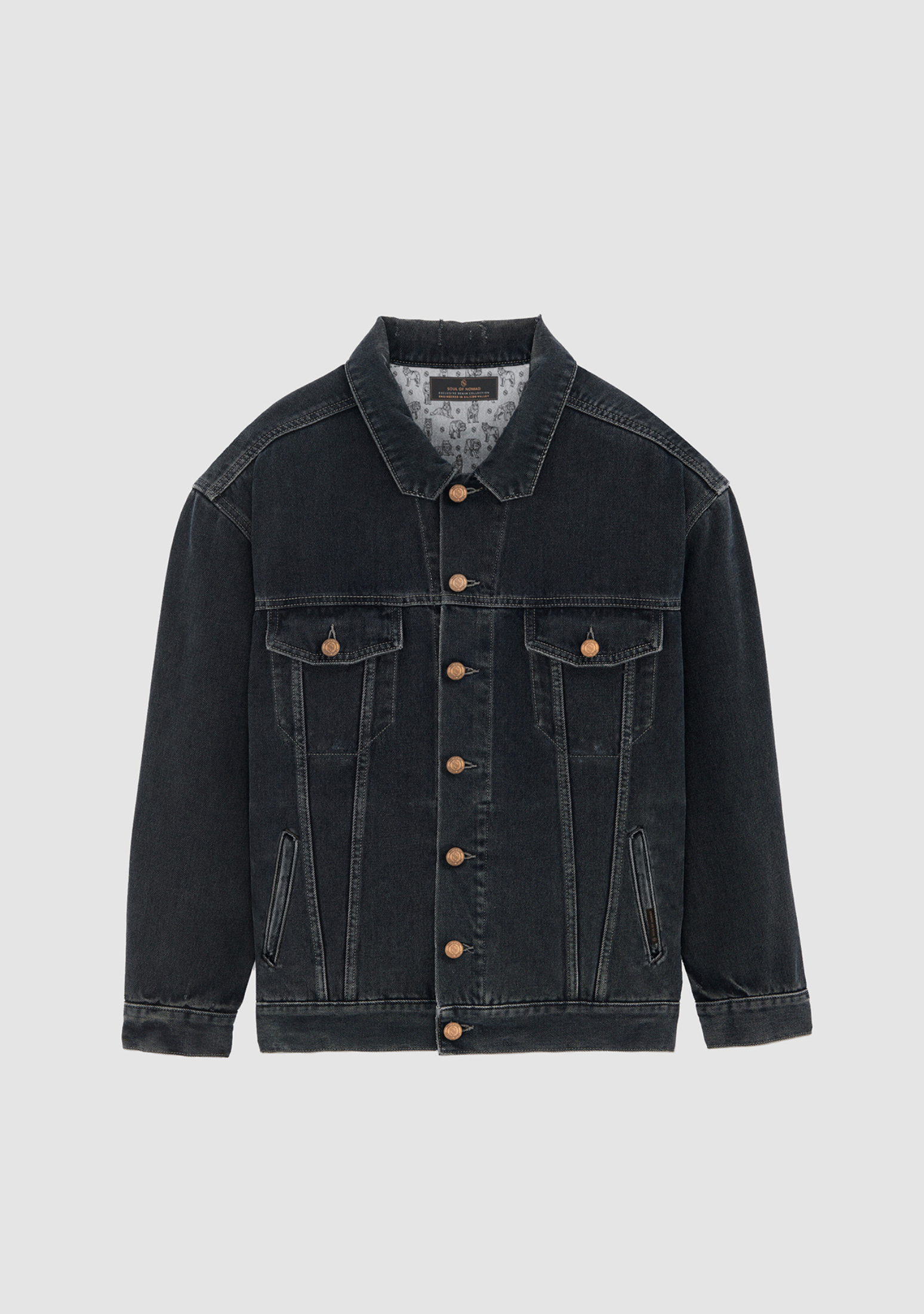 SN25 Men`s Maverick Denim Jacket Nightrider Black