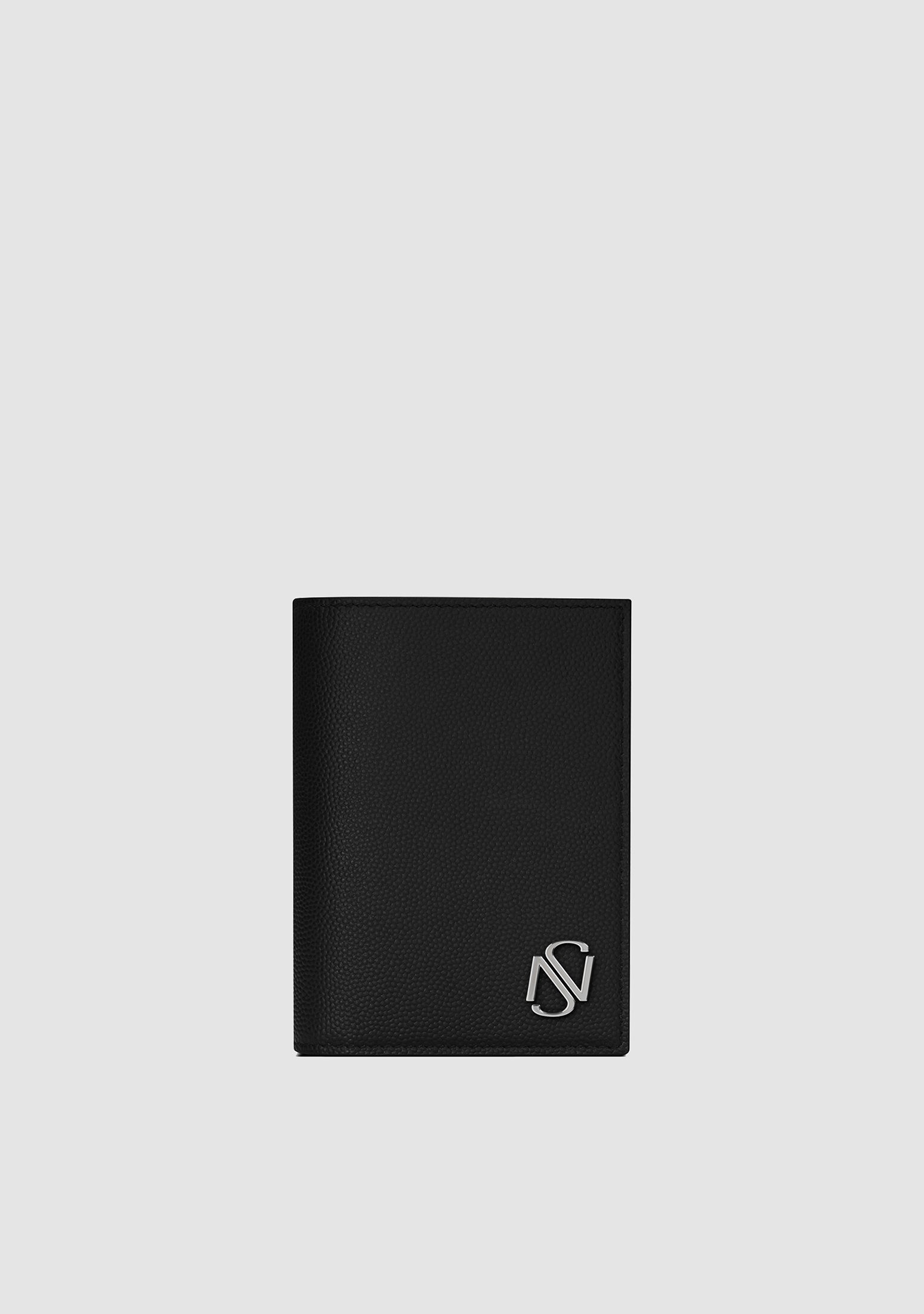 single credit card sleeve Credit Card Wallet made with Calf Leather with the SN logo