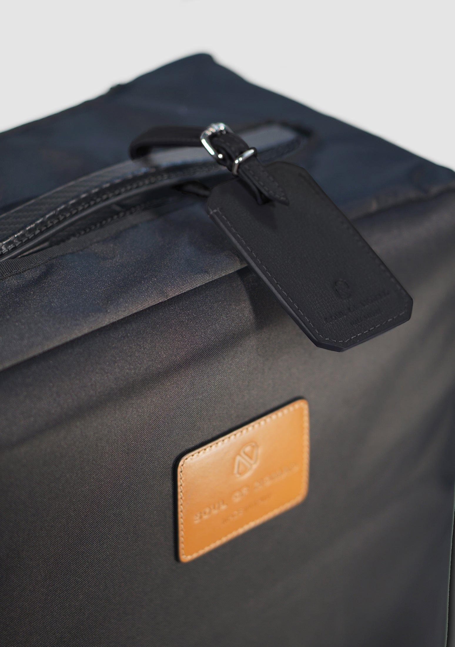 55 Dune Limited Black Calf Leather Suitcase