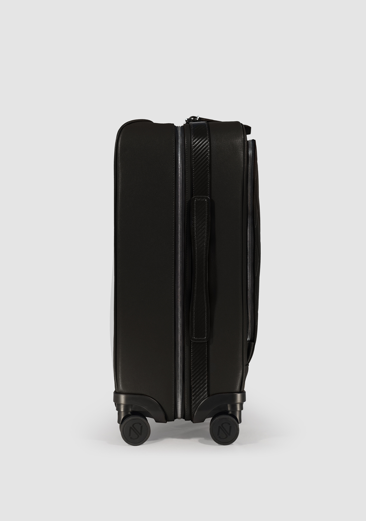 55 Dune Limited Black Calf Leather Suitcase