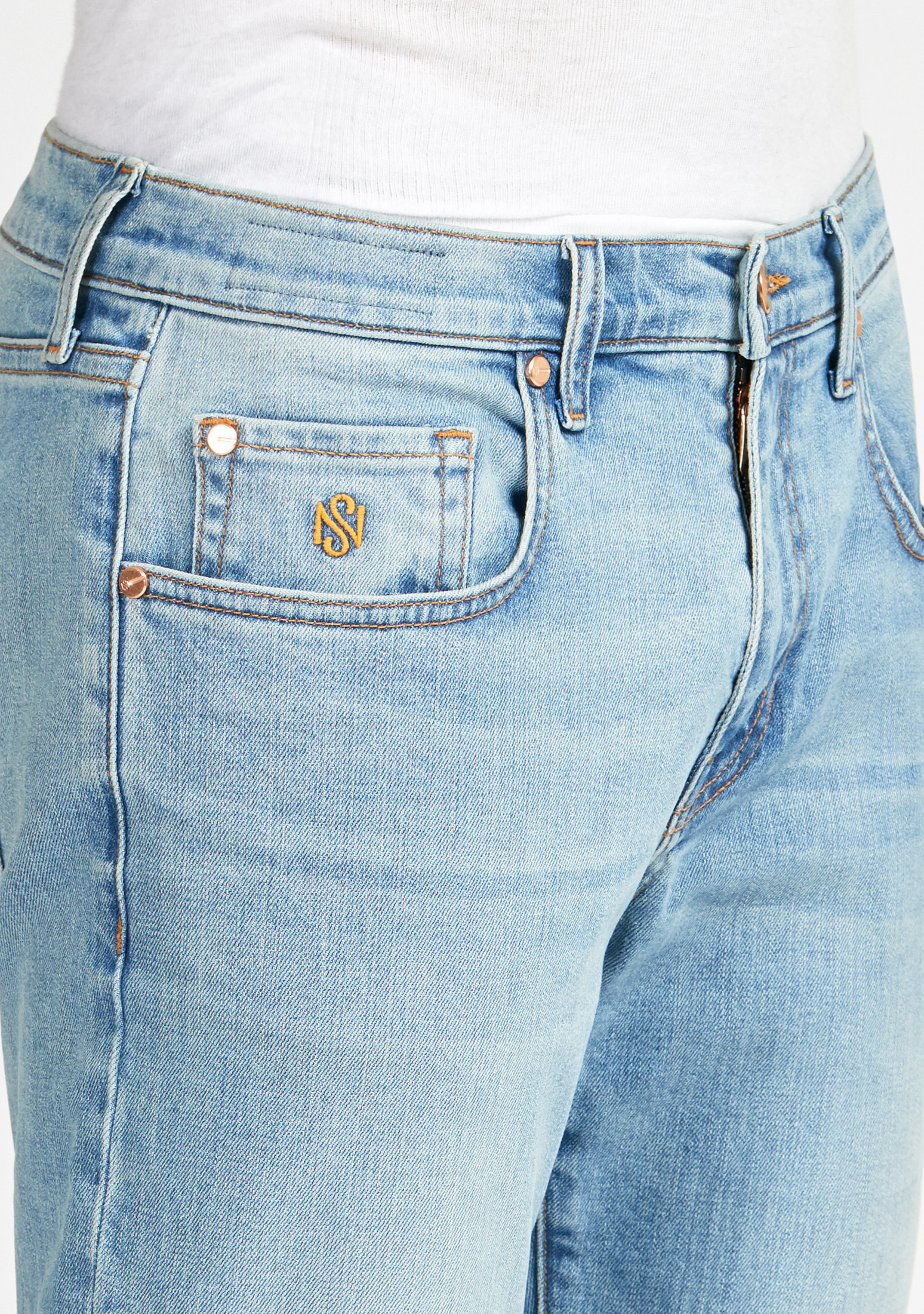 SN18 Men's Brentwood Slim Denim Jeans Miramar Blue