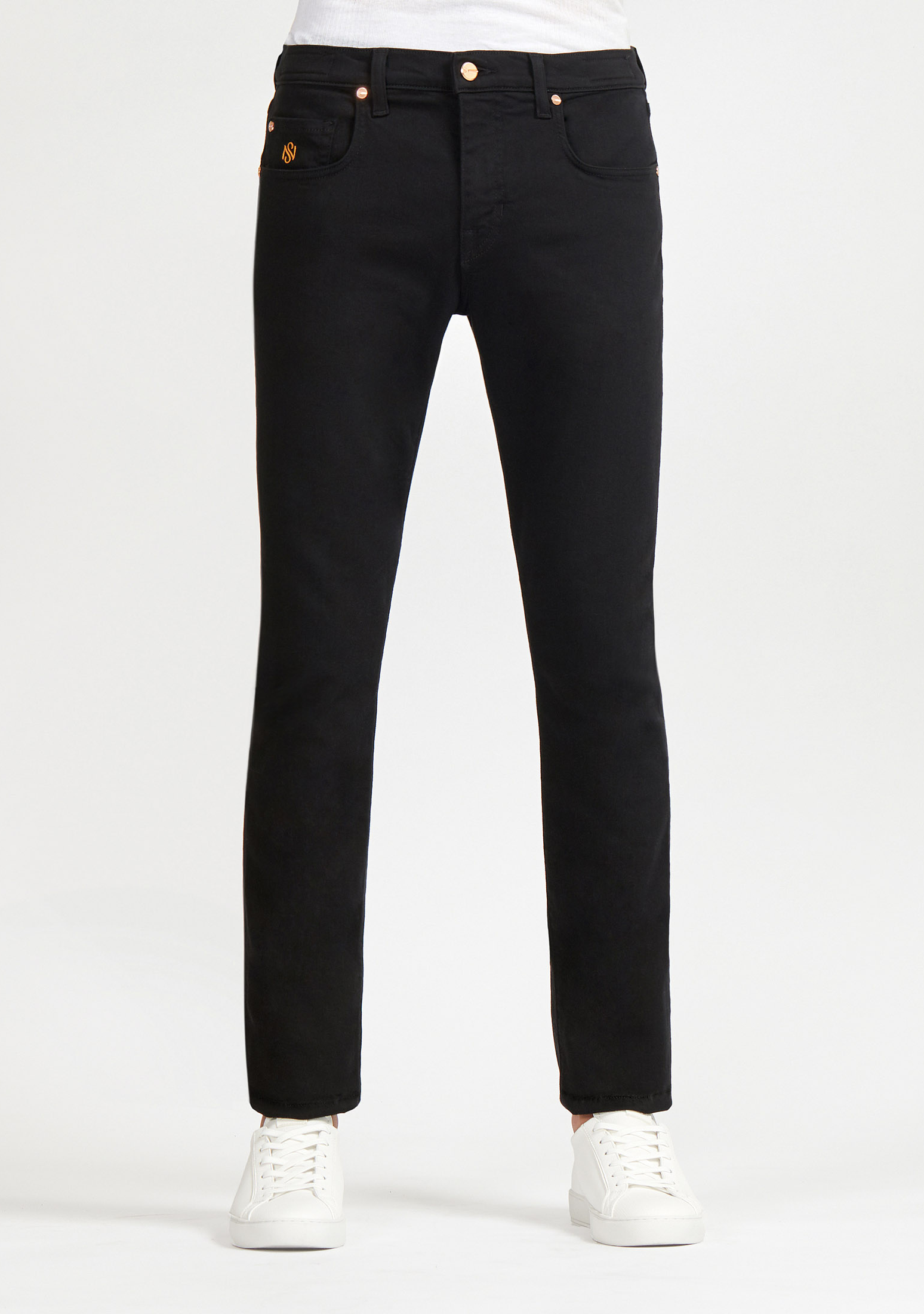 SN18 Men's Brentwood Slim Denim Jeans Nightrider Black