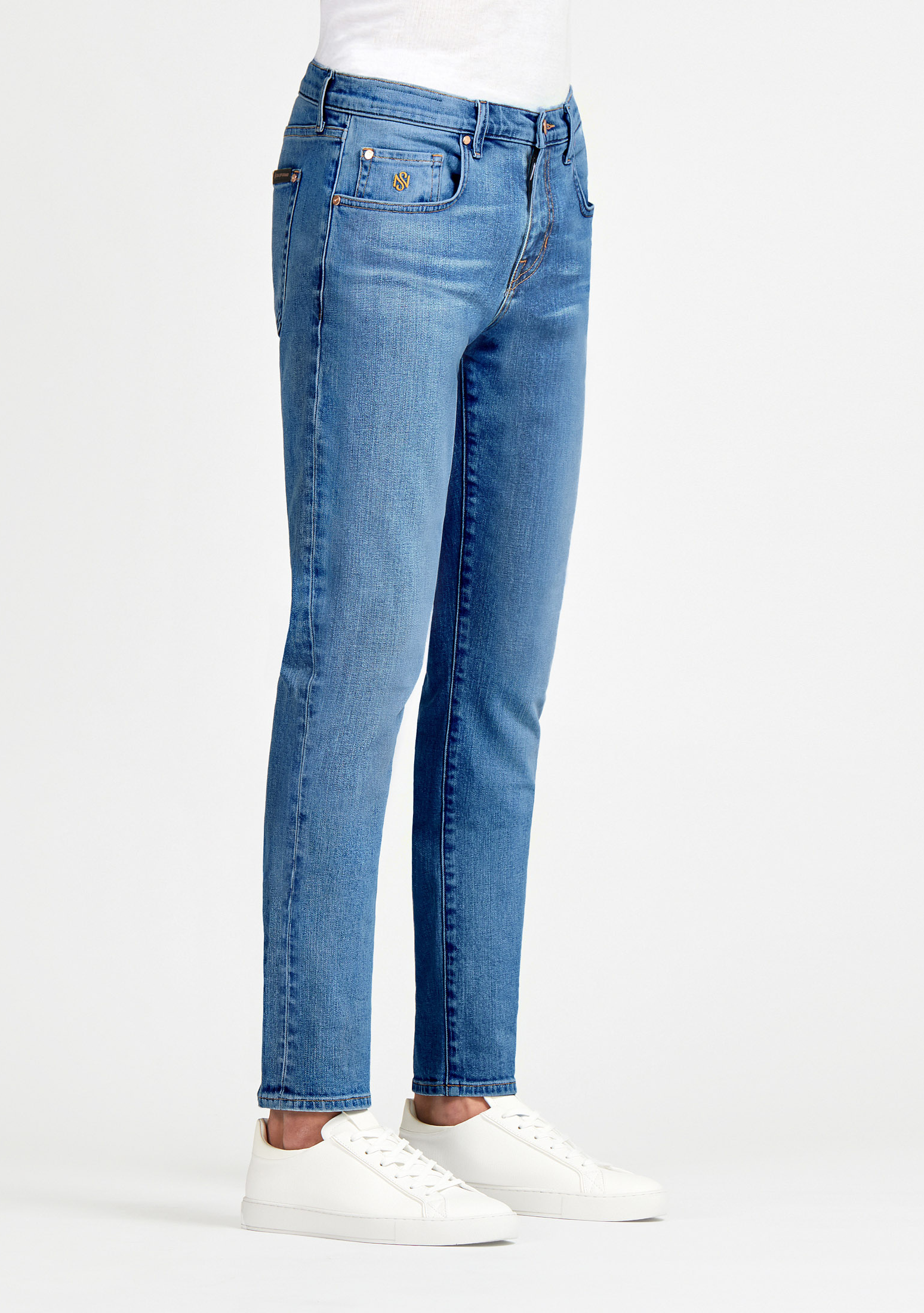 SN19 Men's Akira Skinny Denim Jeans Lyon Blue