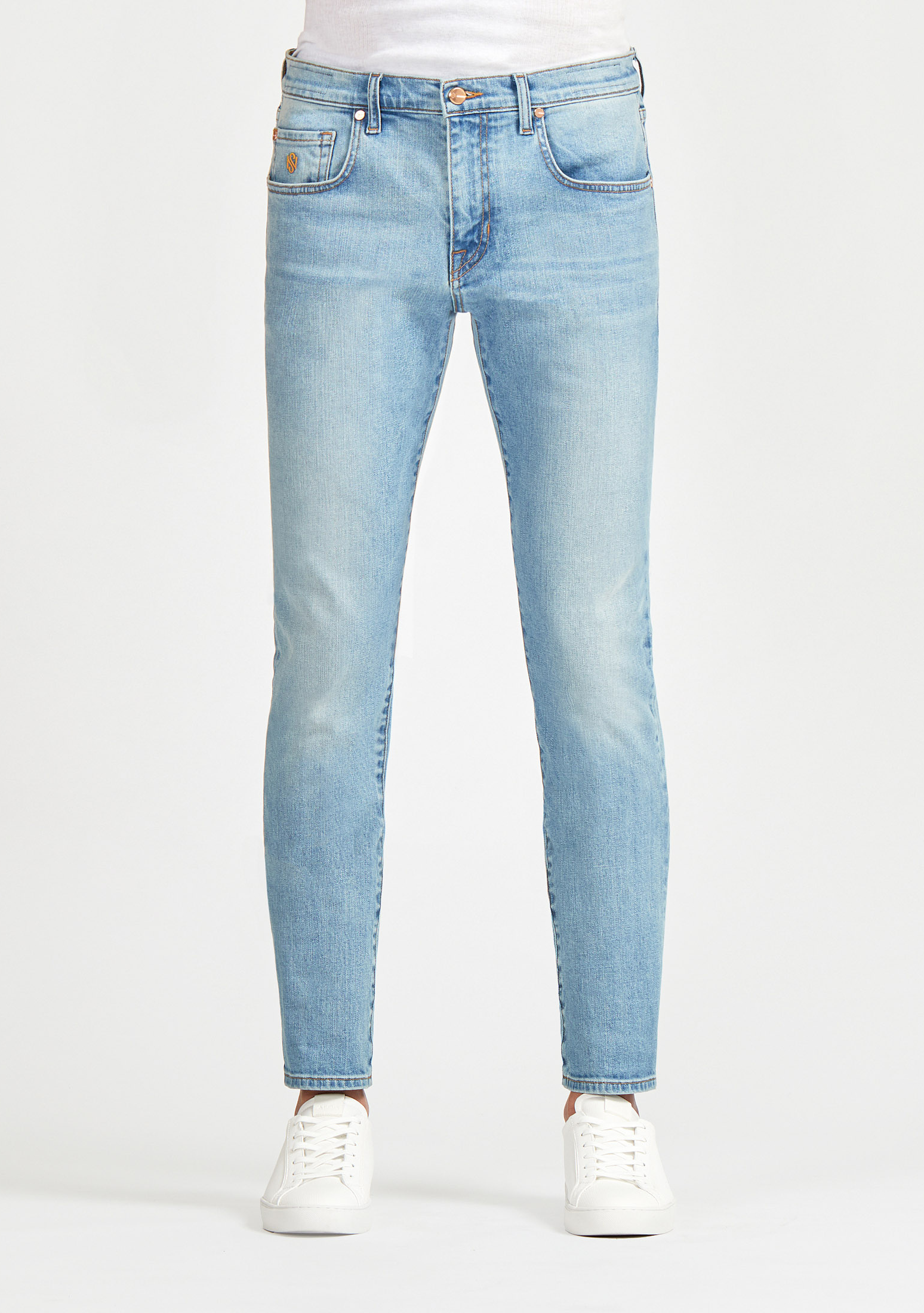 SN19 Men's Akira Skinny Denim Jeans Miramar Blue