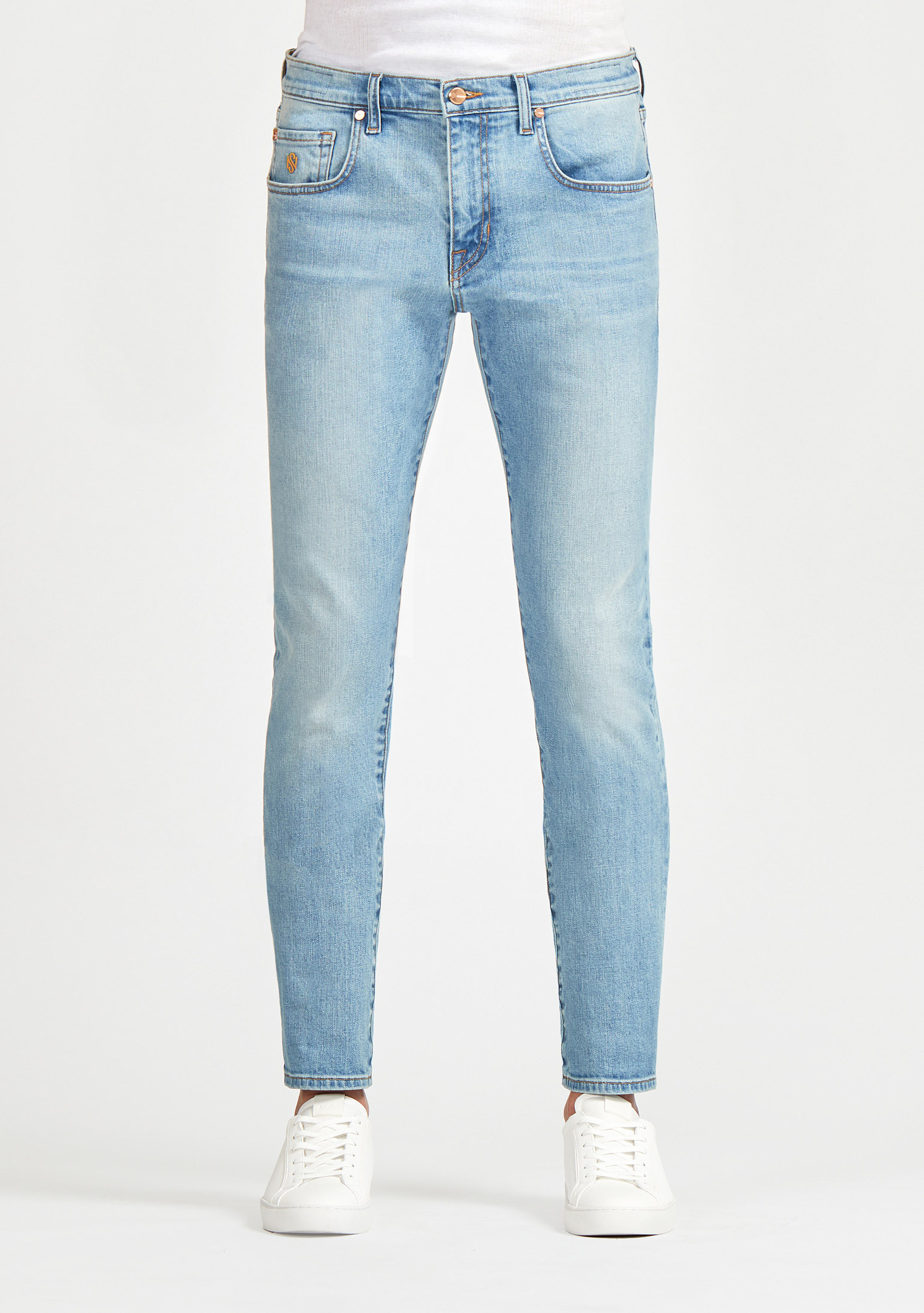 Blue Skinny Jeans for Men SOUL OF NOMAD Men's Denim Akira Miramar