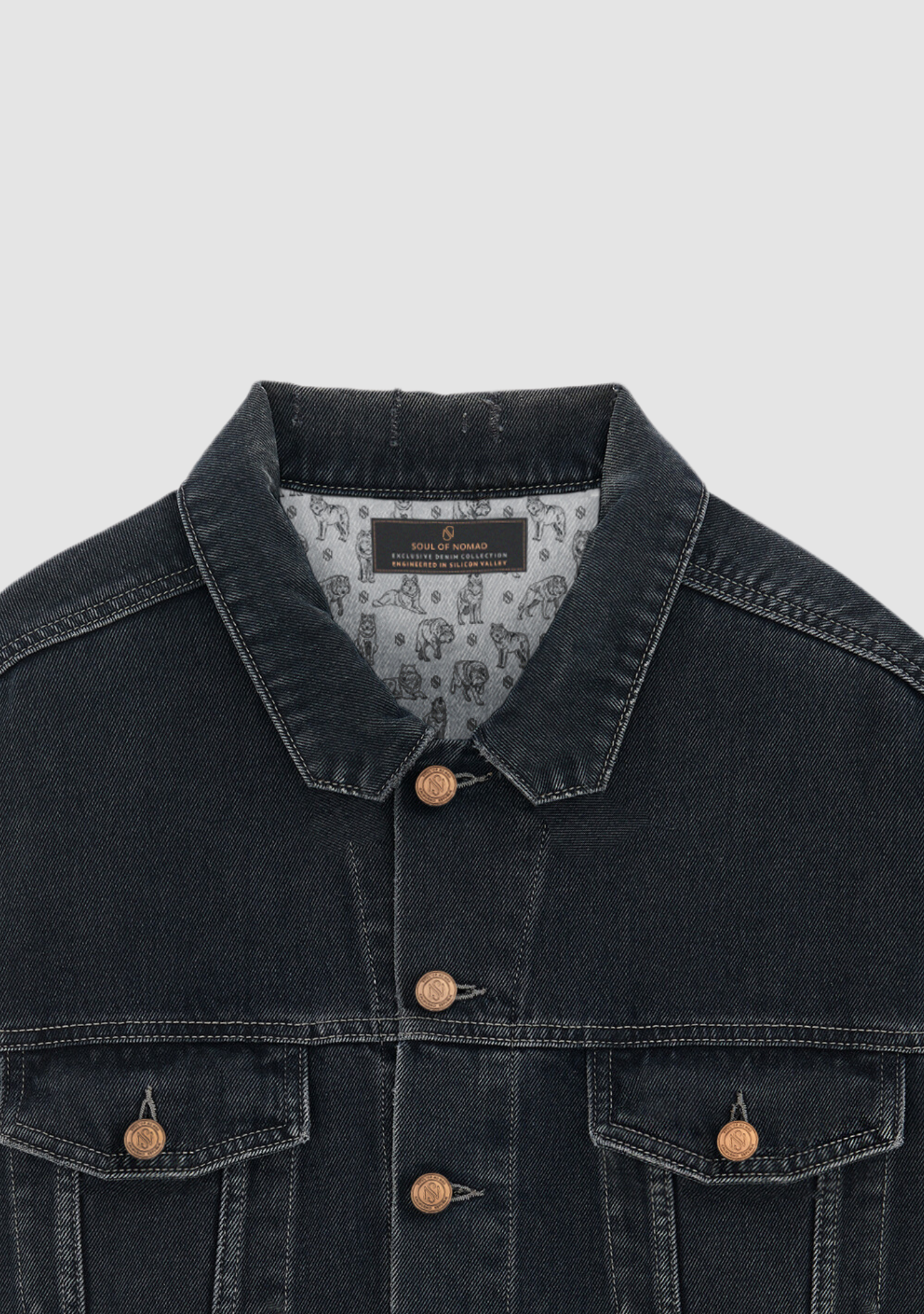 SN25 Men`s Maverick Denim Jacket Nightrider Black