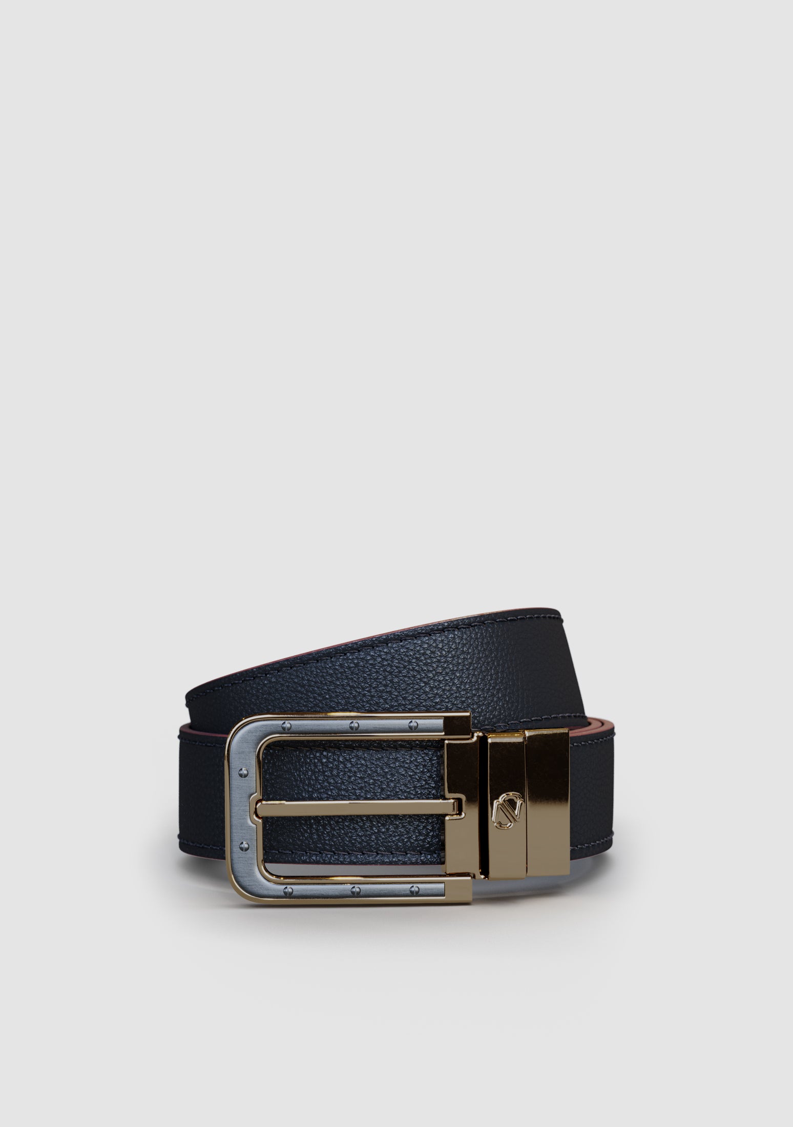 SN25 Odysseus Rose Gold Calf Leather Belt