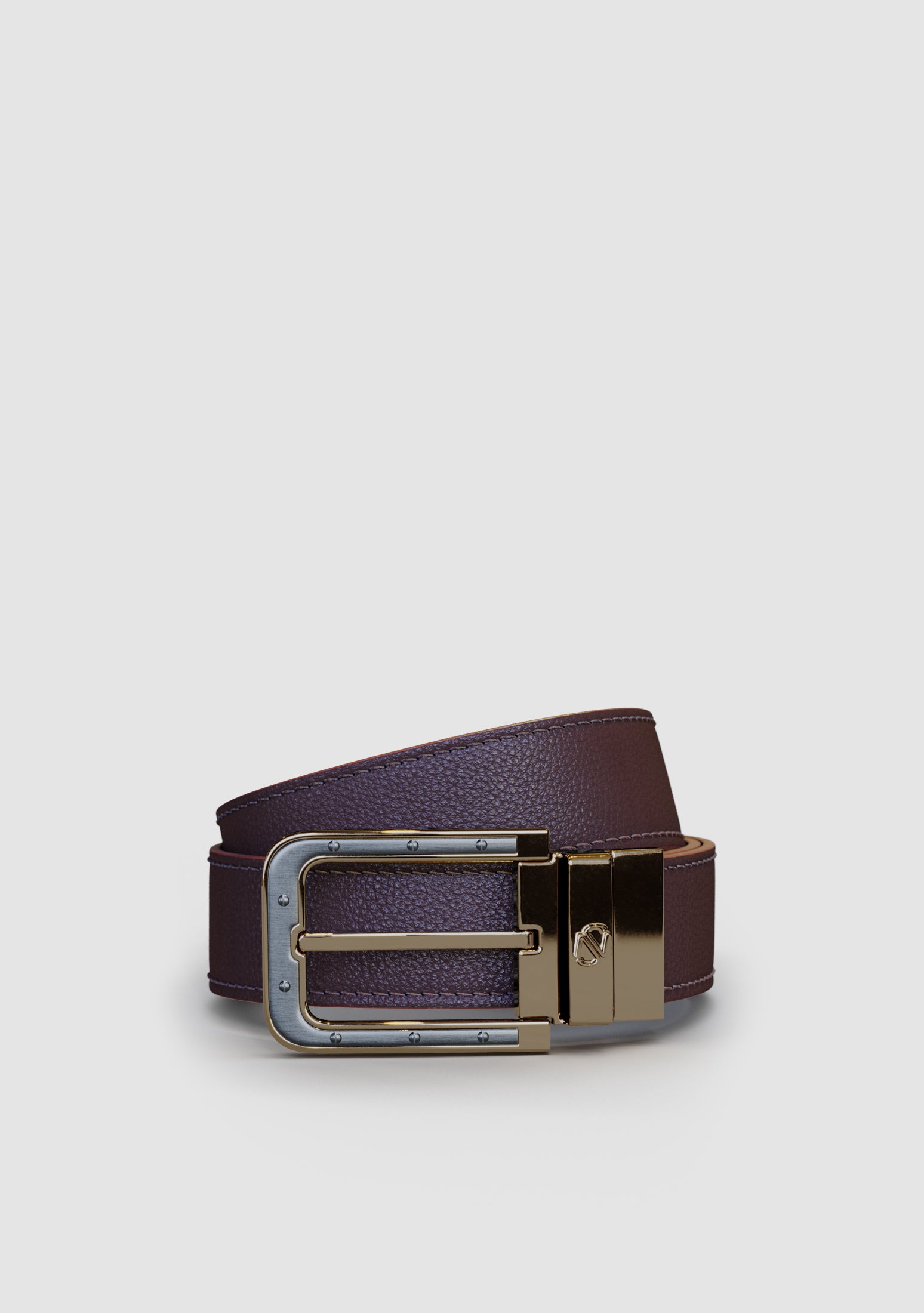 SN25 Odysseus Rose Gold Calf Leather Belt