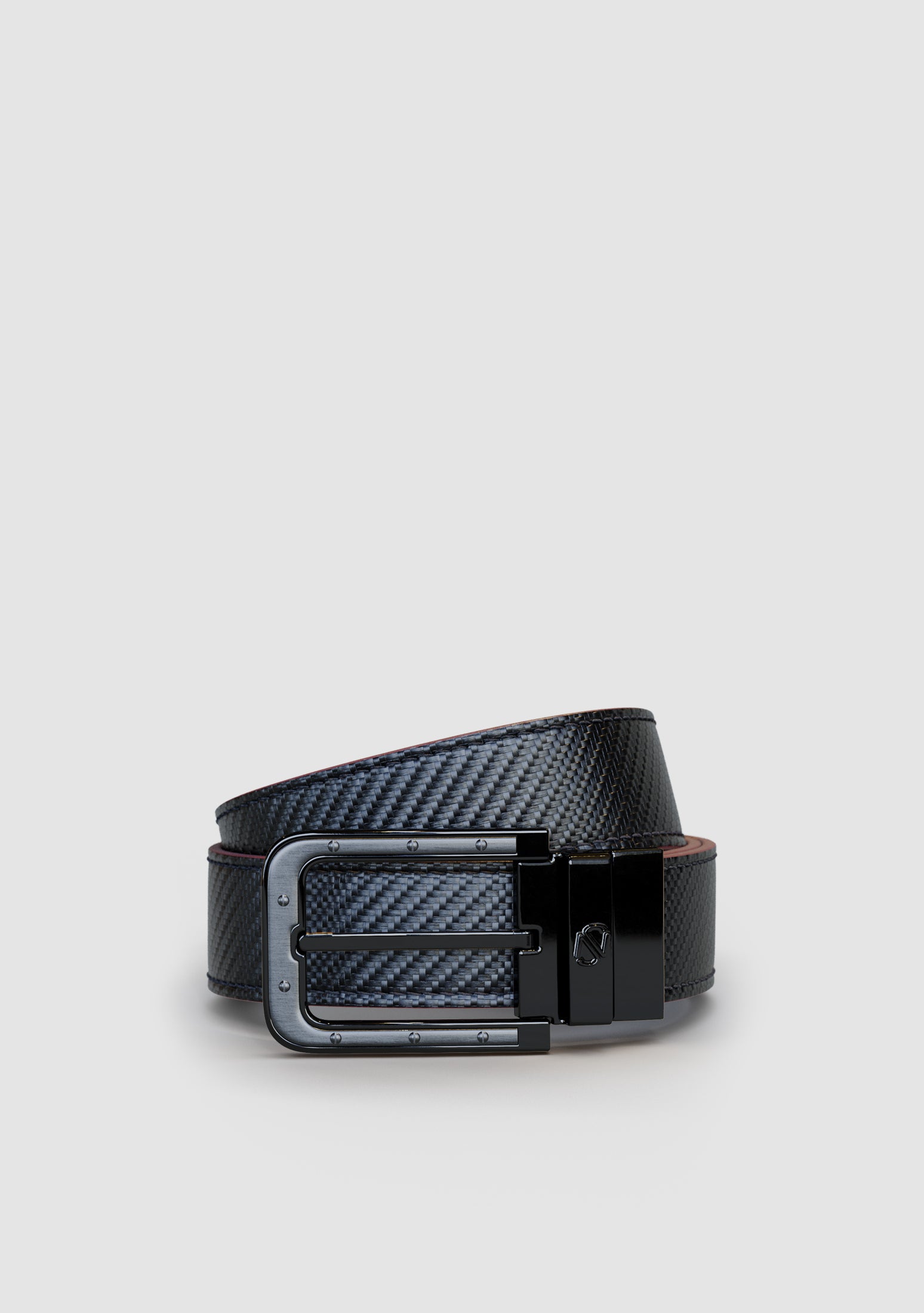 SN25 Odysseus Black Graphite Calf Leather Belt