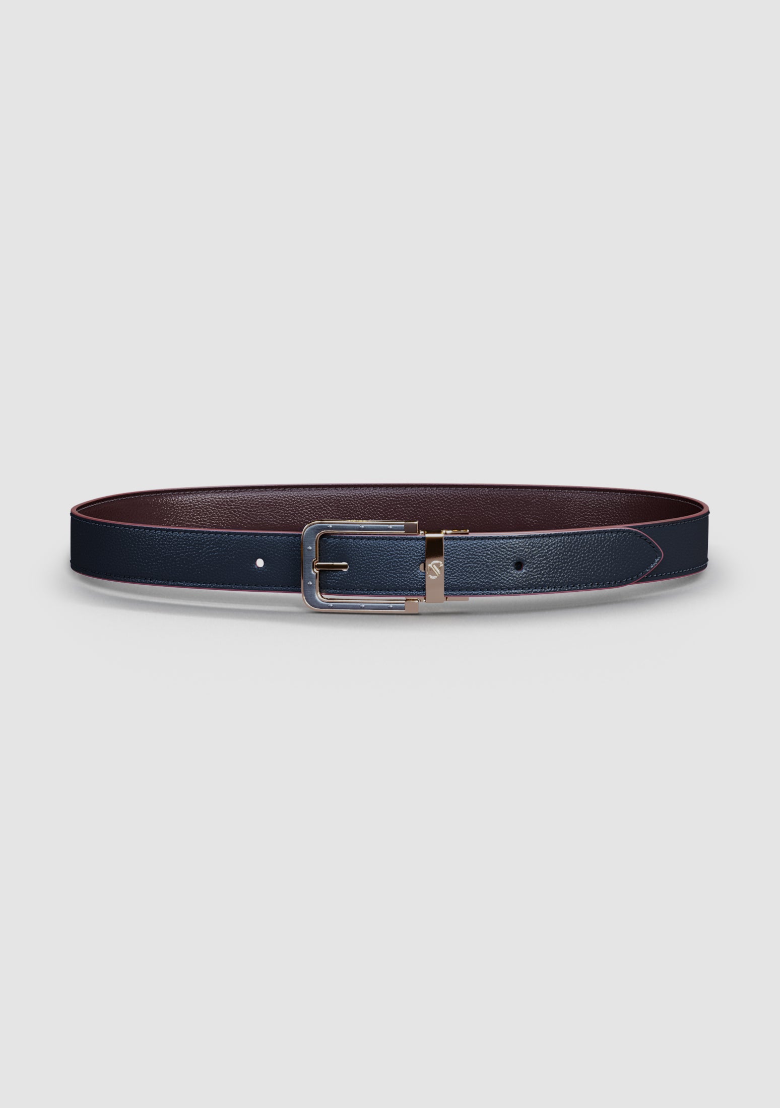 SN25 Odysseus Rose Gold Calf Leather Belt