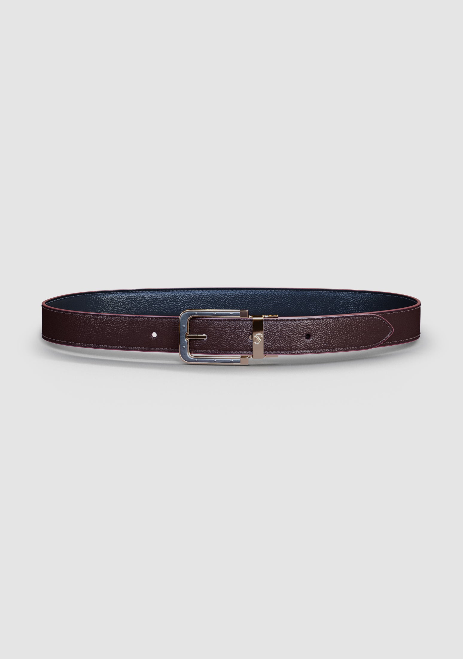 SN25 Odysseus Rose Gold Calf Leather Belt