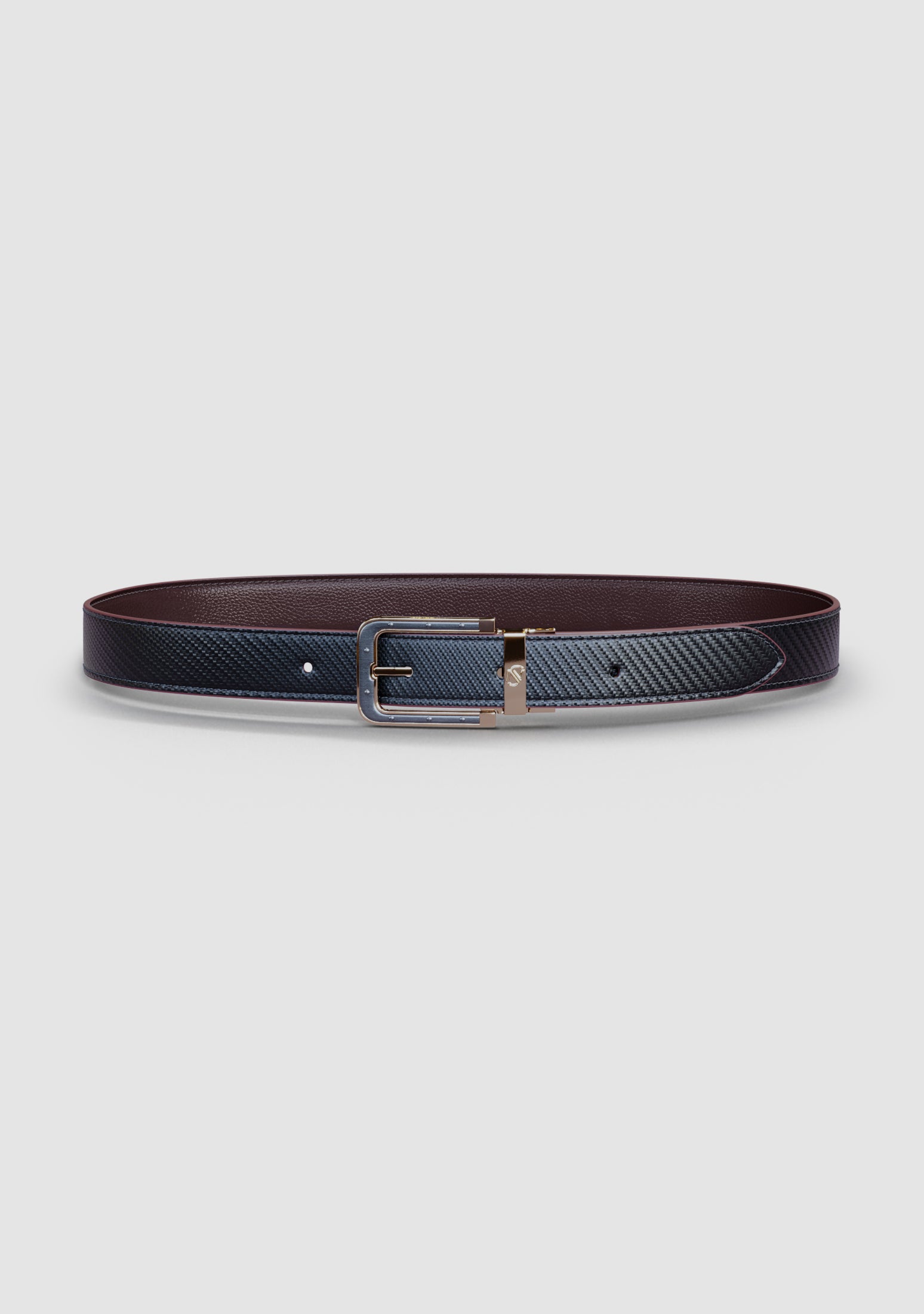 SN25 Odysseus Rose Gold Calf Leather Belt