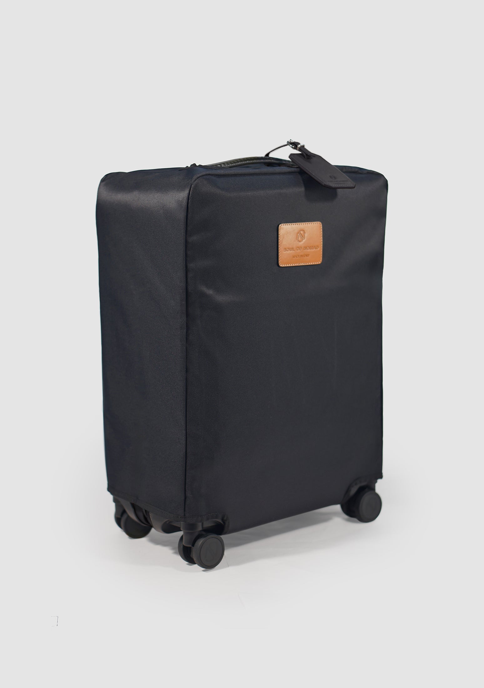 55 Dune Limited Black Calf Leather Suitcase
