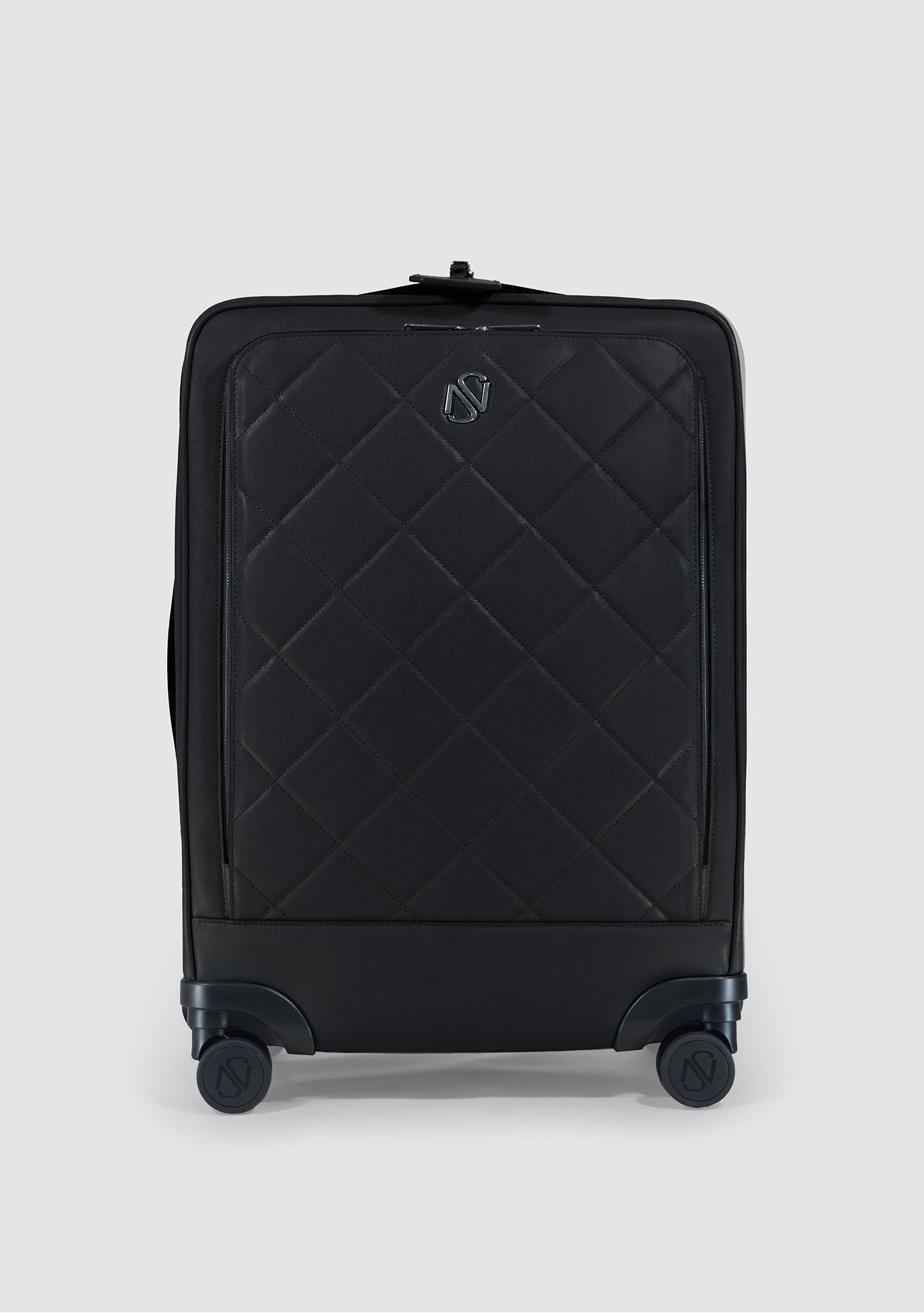 55 Dune Limited Black Calf Leather Suitcase