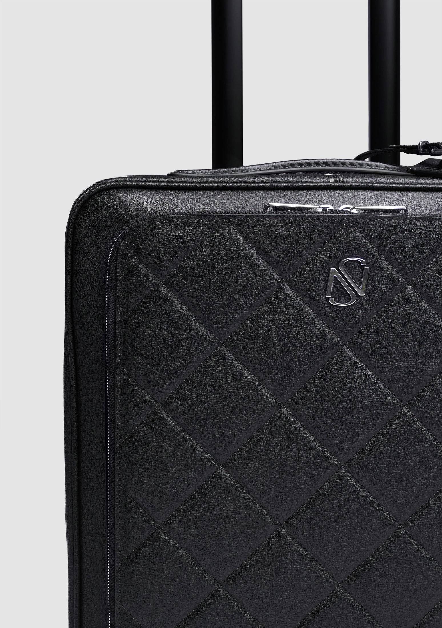55 Dune Limited Black Calf Leather Suitcase