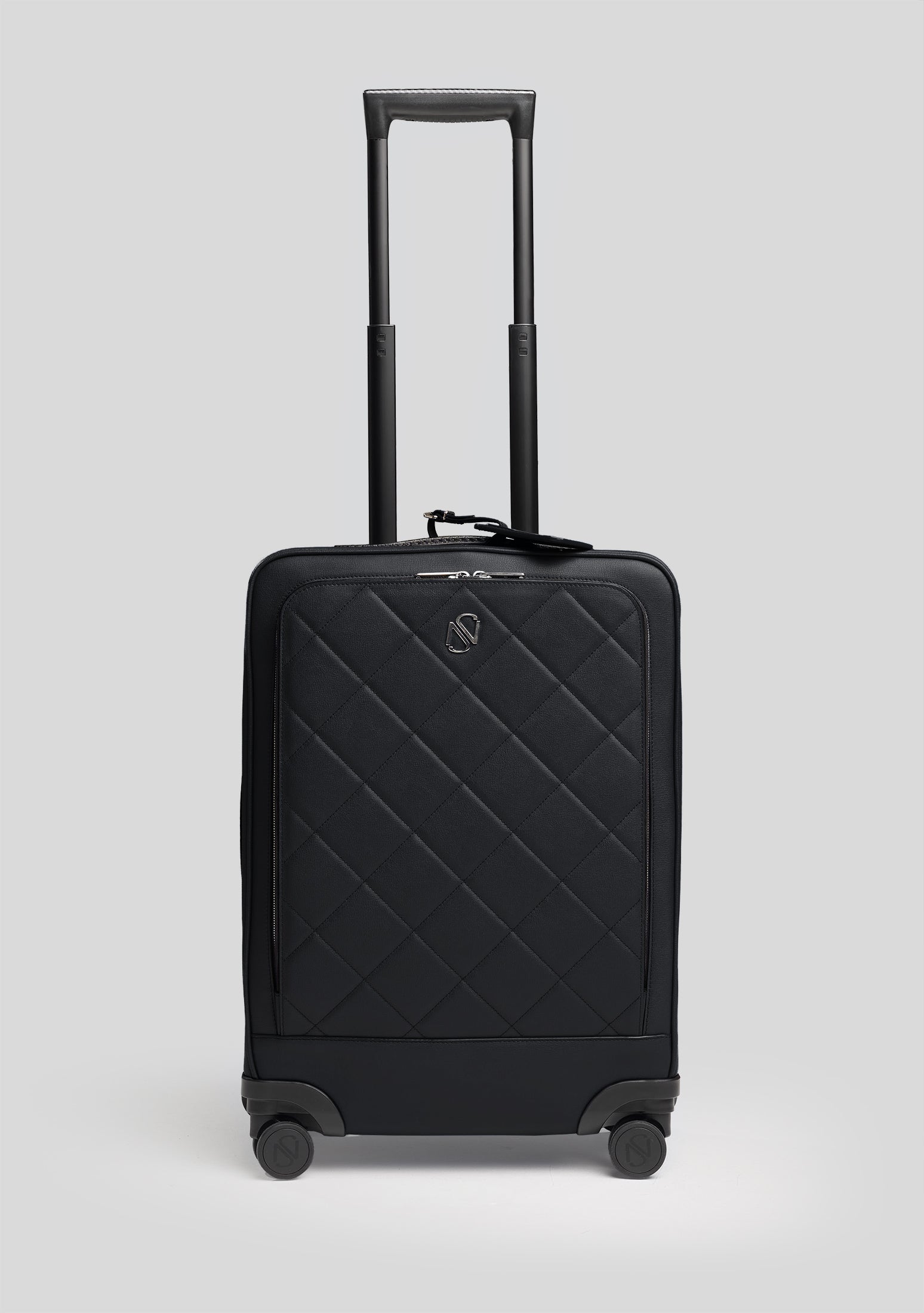 55 Dune Limited Black Calf Leather Suitcase