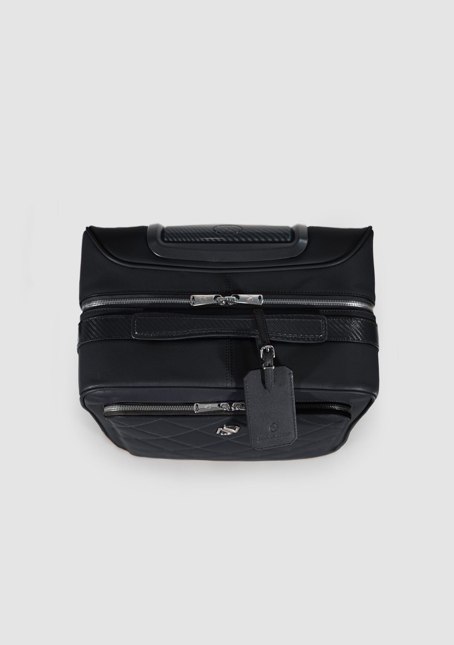55 Dune Limited Black Calf Leather Suitcase