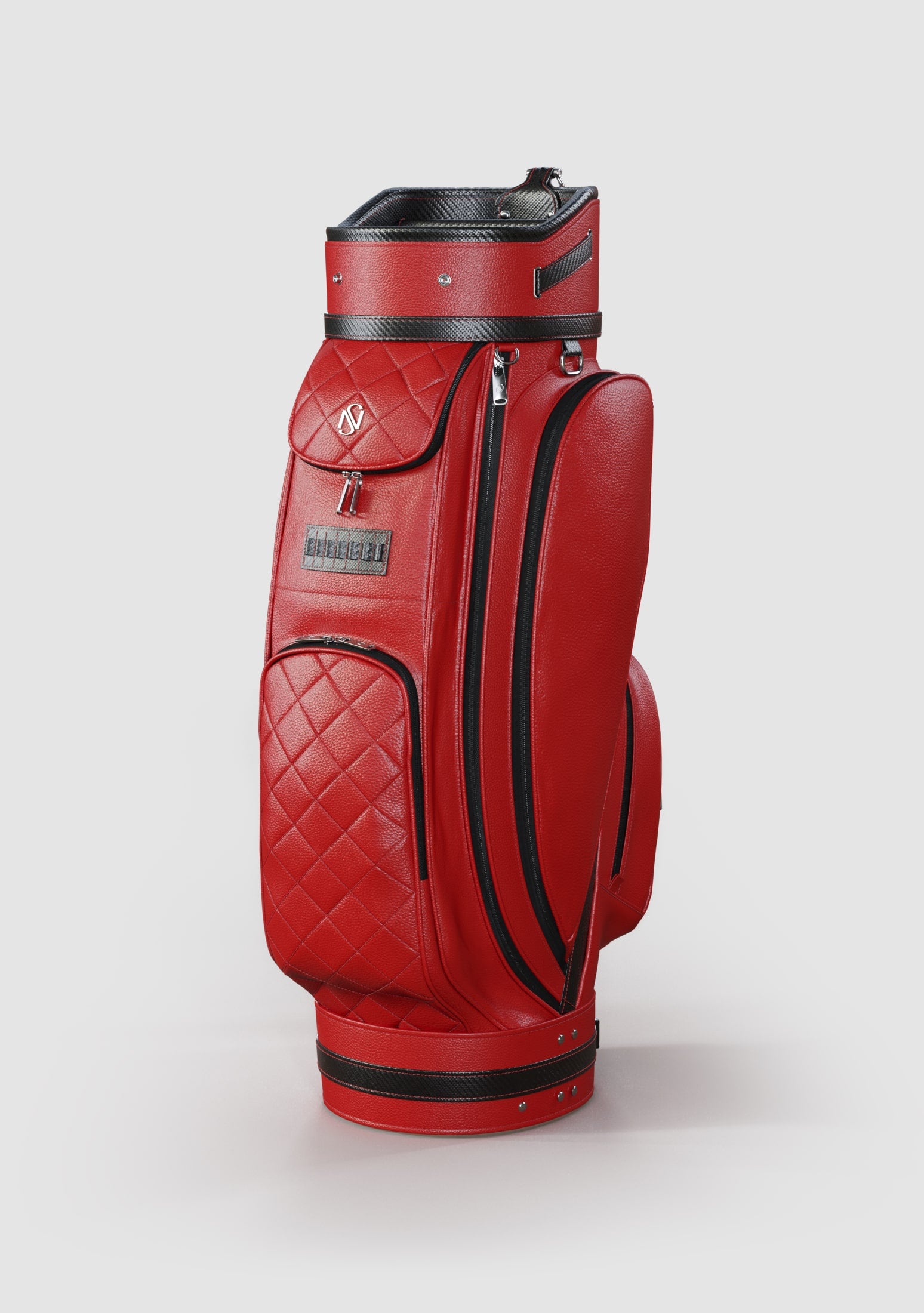 Reagan Red Calf Leather Golf Bag