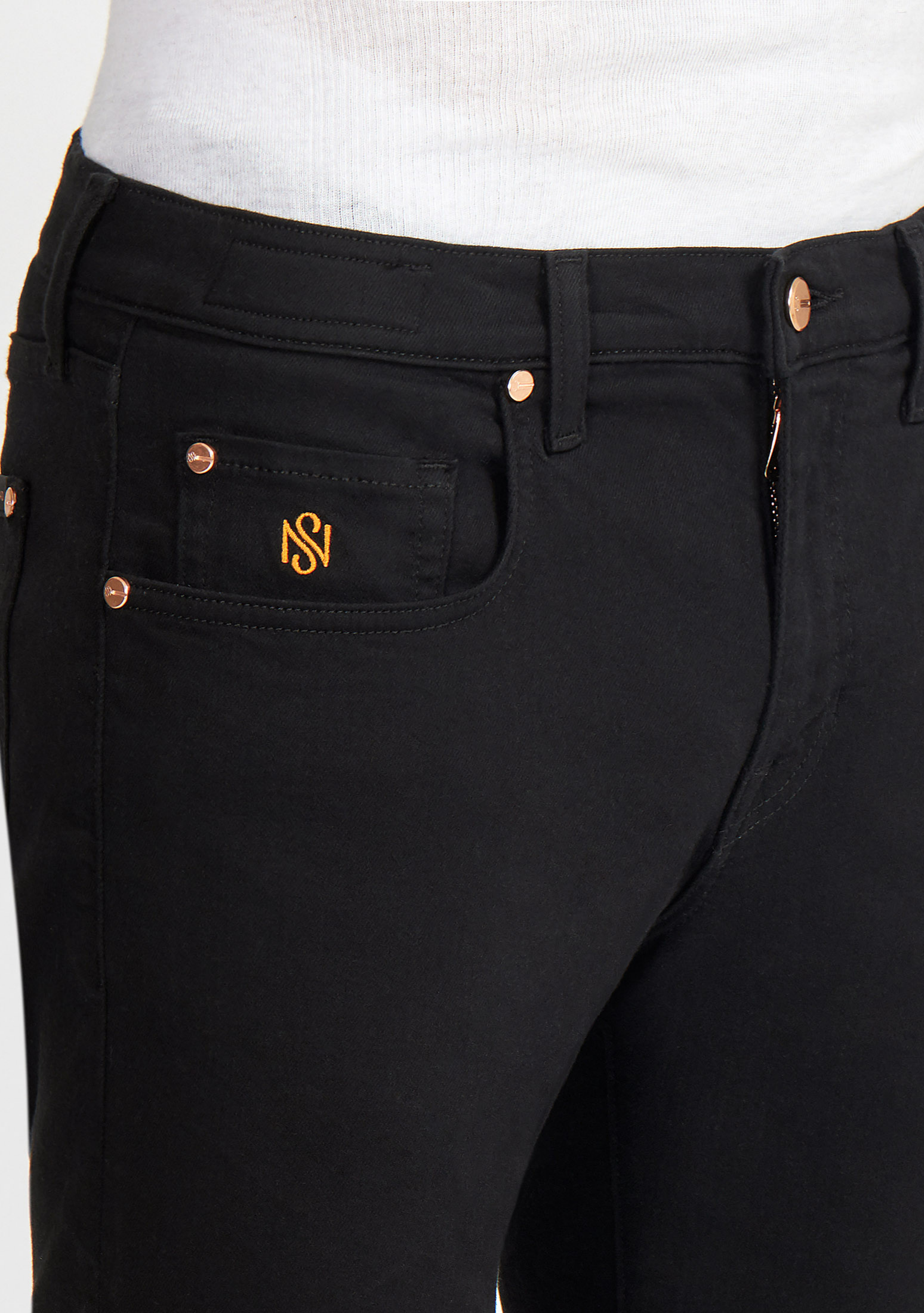 SN18 Men's Brentwood Slim Denim Jeans Nightrider Black