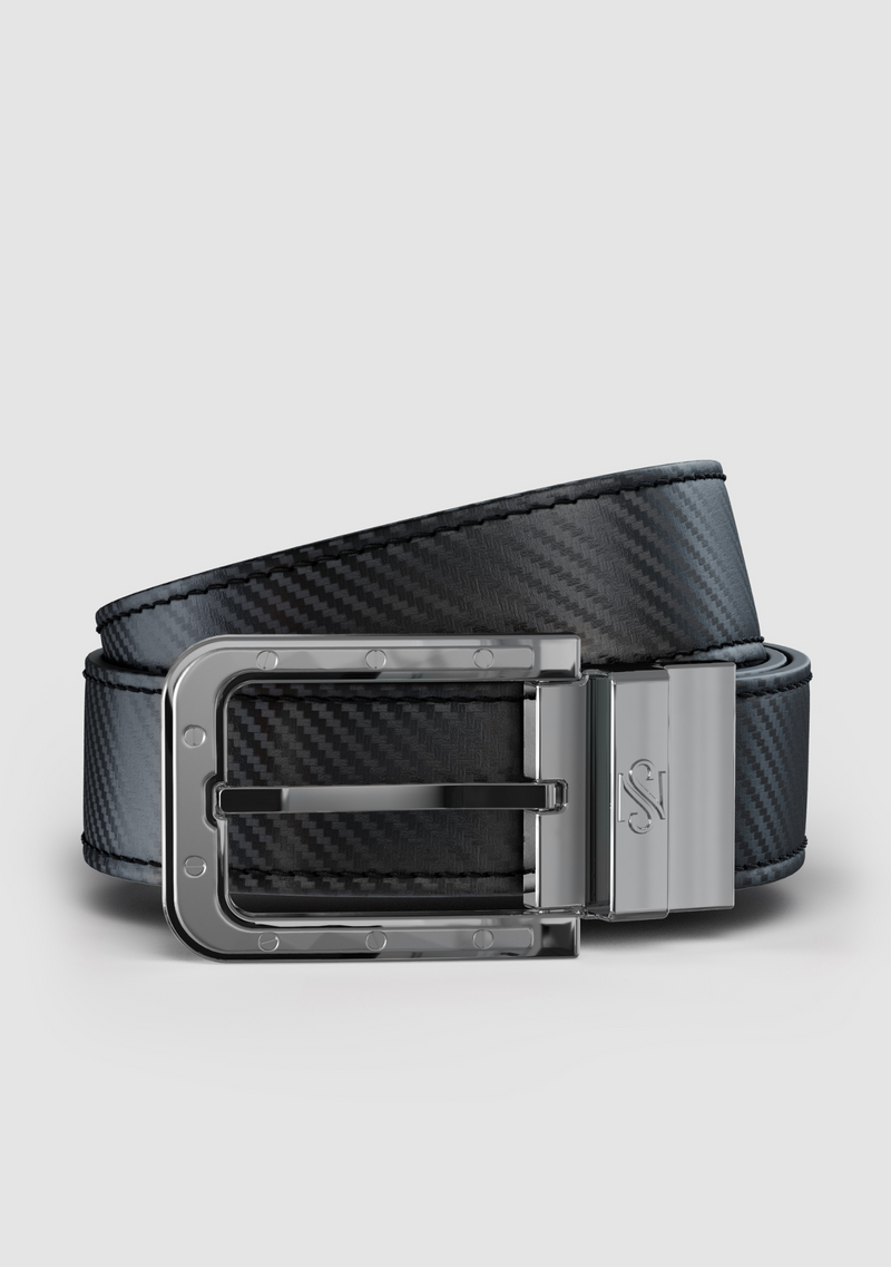 Odysseus Platinum Black & Carbon Belt
